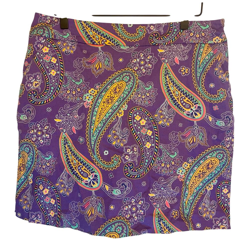 Loudmouth Golf Ladies Purple Paisley Skort size 8